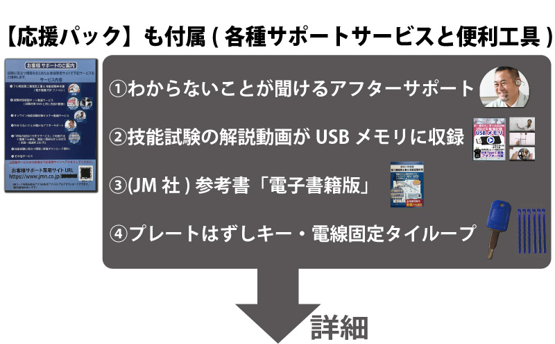 第2種電気工事士 技能試験練習材料セット 全13問分の器具・電線セット (1回練習分) 助かる付属品 準備万端シリーズ10 令和5年度版